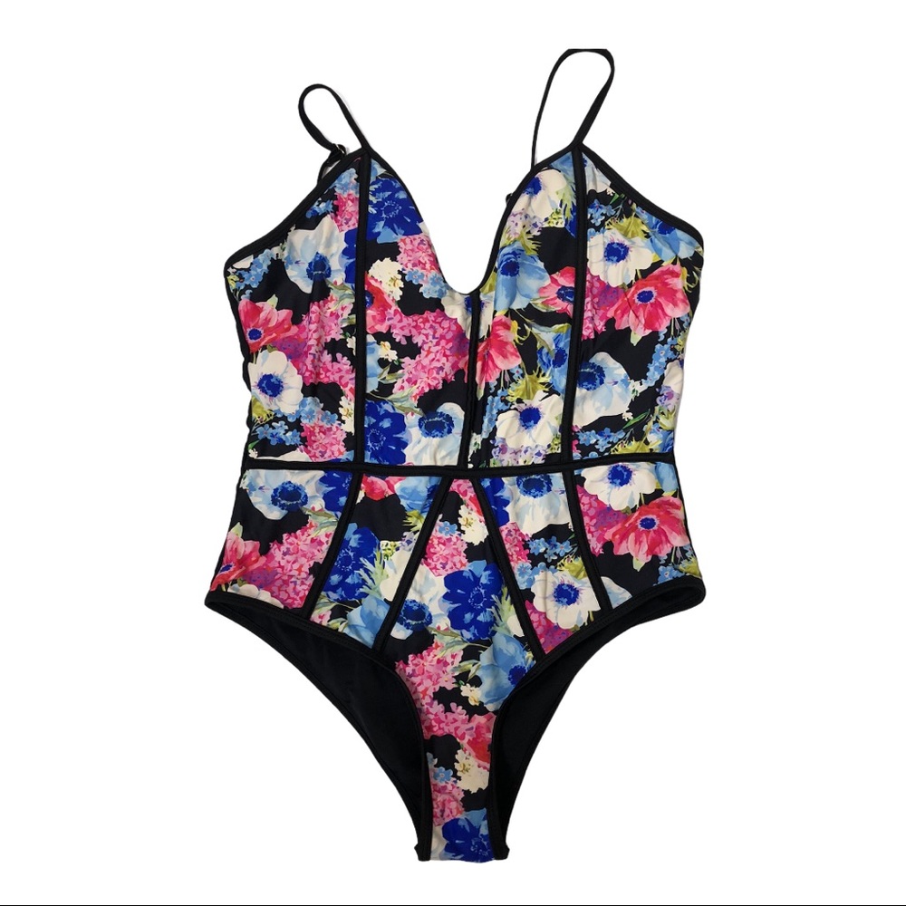 CUPSHE Flowery Vale One Piece Swimsuit